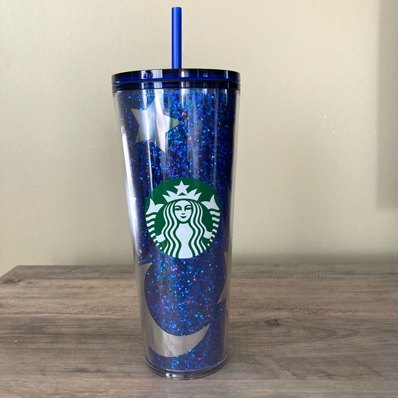 Starbucks | Accessories | Starbucks Disney World Blue Sparkle Cold Cup  Tumbler | Poshmark